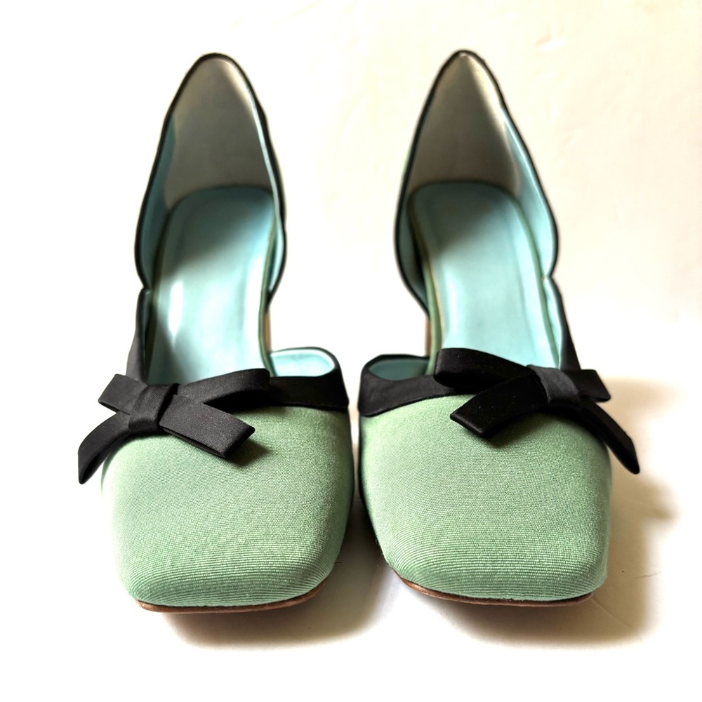 Frances Valentine shoes Sinclair D'Orsay Pump heels in green sz 9B - Picture 2 of 7
